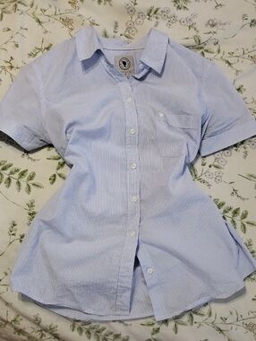 Talula Light Blue Pinstripe Oxford Shirt